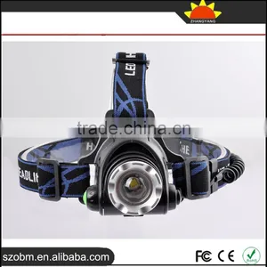 New Arrival High Quality XML T6 LED 2000 Lm Zoomable LED Rechargeable Headlamp With 18650 Batteriy,charger and Car Charger thumbnail-2