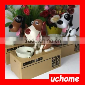 UCHOME Hot Selling Christmas Gift Plastic Carton Eating Dog Coin Bank thumbnail-2
