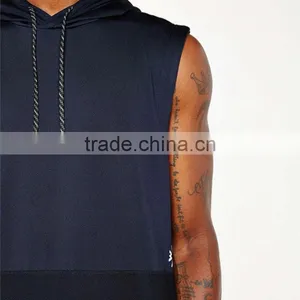 Wholesale Newest Design Sleeveless Hoodie Zip up Sleeveless Zip Hoodie thumbnail-5