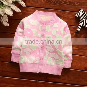 Zm40654b Baby Kids New Design 3D Embossed Warm Coat Children Soft Cardigan thumbnail-1