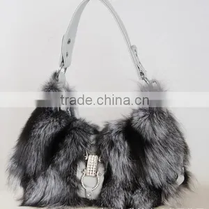 Real Fox Fur Fashion Women Hand Bags thumbnail-5