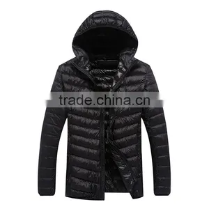 H1005 Mens Fashion Hooded Ultralight Down Jacket thumbnail-2
