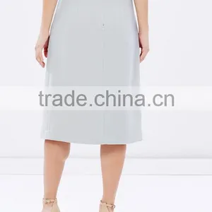 Latest Designs Ladies Slitted Front Short Skirt thumbnail-3