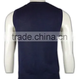 ISO9001/BSCI Manufature Fashionable Navy Blue Oversized Cardigan Vest thumbnail-3