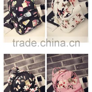 2016 New Leather School Bag Backpack thumbnail-3