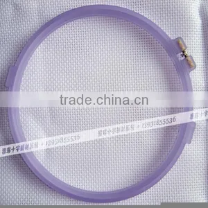 Wholesale Colorful Embroidery Frames Cheap Plastic Hoops Frosted Embroidery Hoop Cross Stitch 15cm 18cm 21cm thumbnail-1