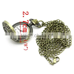 Pocket Watches Round Antique Bronze 12 Constellations 82.7cm(32 4/8")long,1pc,Jewelry thumbnail-1