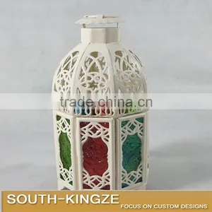 Colorful/Transparent Glass Metal Candelabrum thumbnail-3
