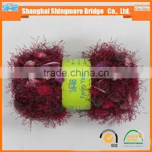 China Textile Factory Direct Wholesale 100% Polyester Spun Dyed Yarn Hand Knitting Velvet Twist Feather Yarn in Low Price thumbnail-2