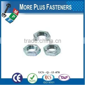 Made in Taiwan Hexagon Jam Nut Metric DIN 936 Class 4 Class 6 Coarse Thread Fine Thread Bare Steel Zinc Plated thumbnail-4