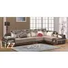 L.Y230-Central Africa Classical Leather Match Fabric Sofa thumbnail-1