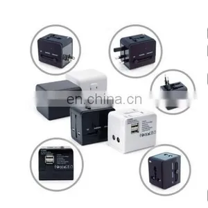 2017 New Arrival!!! Corporate Gifts Event Gifts Travel Adaptor With Two USB Port thumbnail-1