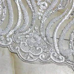 Factory Direct White Wedding Decoration and Textured Wedding Dress Fabric thumbnail-2