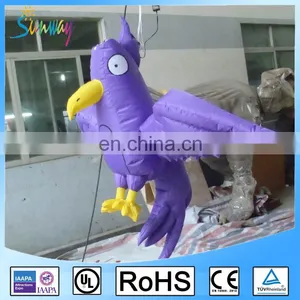 Customized Giant Hanging Purple Inflatable Parrot Bird For Advertising Or Decoration thumbnail-1