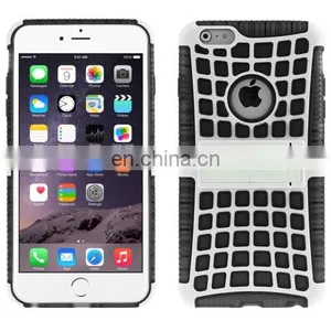 Spider Web Style Detachable Plastic Shell + TPU Combination Case With Holder for IPhone 6 Plus thumbnail-1