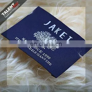 Custom Private Smooth Damask Satin Woven Labels for Clothing thumbnail-3