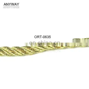 Decorative Gold Rayon Twisted Cord thumbnail-1