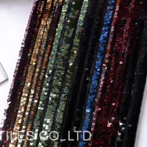 5mm Sequin Fabric Mesh Based Multicolour thumbnail-1