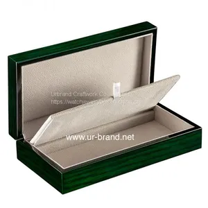 High-grade Alligator Strap Box Light Paint Strap Packaging Display Box Wooden Box Custom thumbnail-2