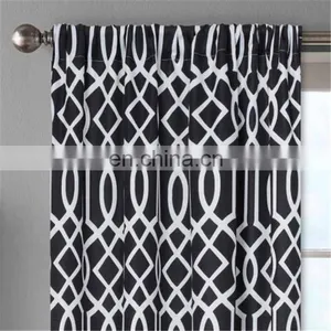 Decorative Custom Printed Beaded Bedroom Curtains Ready Made Panels Wholesale thumbnail-1