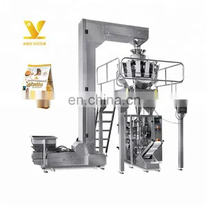 Automatic Garlic/popcorn/peanut/namkeen/cookies/biscuit/granule Nitrogen Pouch Multihead Weigher Packing Machine thumbnail-1
