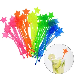 Star Shape Stir Sticks Plastic Creative Swizzle Sticks Drink Stirrers Cocktail Sticks for Coffee Wine Cocktail Juice thumbnail-1