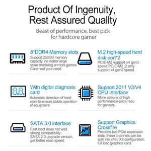LGA 2011-3 Motherboard X99 E8I Motherboard Gaming Motherboard X99 DDR4 LGA 2011 V3 V4 thumbnail-3