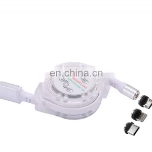 Hot Sale New Retractable 3 In 1 USB Magnetic Charging Cable For Mobile Phone Cable Ios/Type-C/Android thumbnail-5