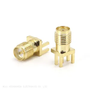 Straight 18ghz PCB Edge Mount SMA-KE RF Female Male Connector thumbnail-3