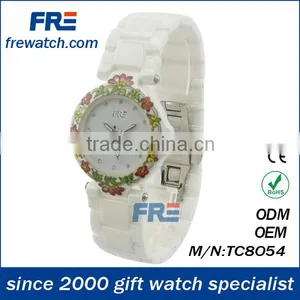 Chinese Watch Ceramic Watch Flower Face thumbnail-1