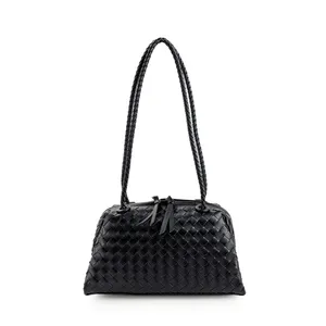 New Woven Shoulder Bag High-end Fashion Flap Bag Simple Versatile Light Luxury Literary Handbag Light Luxury Casual Clutch Bag thumbnail-5