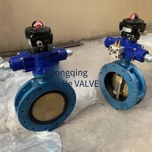 Marine Flange Seawater Hydraulic Double Eccentric Hydraulic Butterfly Valve Gb/t3037 - 94, Type Fcs With Limit Switch thumbnail-2