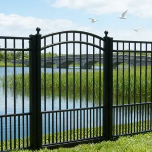 Wholesale Price Galvanized Steel Fence for Villa Residential Backyard Modern Rust-proof Black Fence thumbnail-5