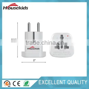 Schuko Plug Adapter Type E/F for Germany, France, Europe, Russia & More - High Quality - CE Certified - RoHS Compliant thumbnail-3