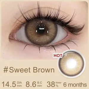 Graded Brown Contact Lens 2 PCS for Stunning Gray Eye Effect thumbnail-3