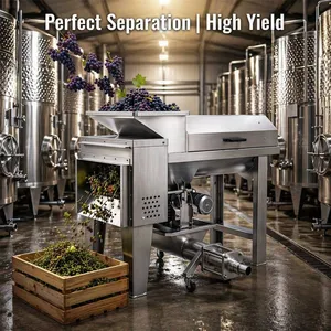 Food Grade Stainless Steel Grape Destemmer and Crusher Machine Professional Fruit Grinder for Wine and Juice Production thumbnail-1
