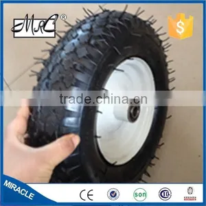 CHINA Factory 16 Inch Industrial Rubber Wheel Pneumatic go Cart Wheelbarrow Wheel 4.80/4.00-8 thumbnail-6
