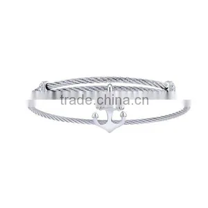 New Design Anchor Bangle, Fashion Stainless Steel Anchor Bangle Wholesale thumbnail-1