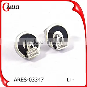Golden Earring Designs for Women Lock Earrings thumbnail-2