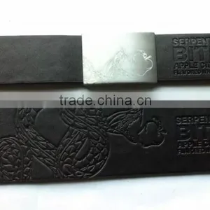 Produce Wide Genuine Leather Human Bracelets With Hot Pressing Logo thumbnail-1