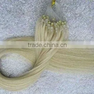 Hot Sell Cheap Price Blonded Micro Loop Ring Hair Extension thumbnail-1
