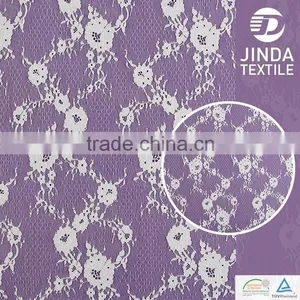 2016 New Design Eyelash White Lace French Fabric thumbnail-1