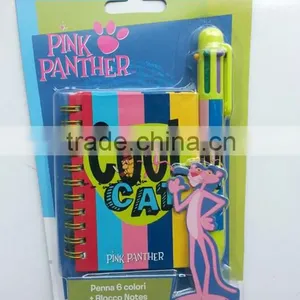 Spiral Notebook+multi-color Ballpoint Pen Stationery Set thumbnail-1