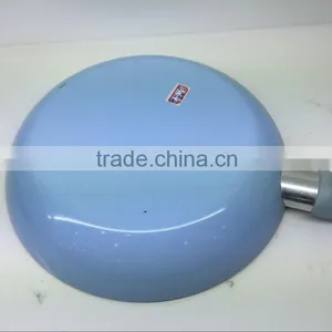 Aluminum Nonstick Pressed/ Forged Blue Ceramic Coating Fry Pan Pizza Pan Egg Pan Round Crepe Pan thumbnail-2