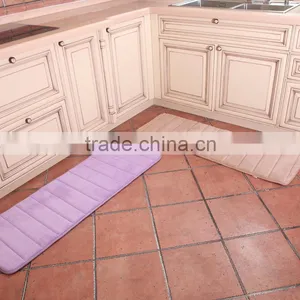 Water Absorbent Coral Fleece Memory Foam Thick Sponge Non-slip Microfiber Bathroom Mats for Living Room and Kitchen Floor thumbnail-2