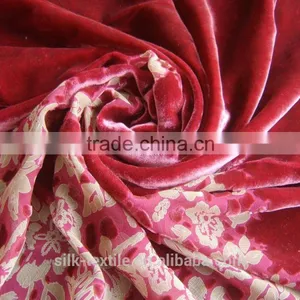 Deco Print and Burn Out Silk Visco Velvet Fabric thumbnail-1
