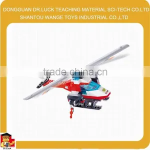 2014 DIY Intelligence Fire Fighter Series Plastic Building Block Plane thumbnail-1