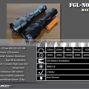 Military Rechargeable Long Distance XRE Q5 Police Led Flashlight thumbnail-3