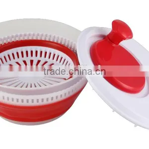 Hot Sale Food Grade Easy Use Vegetable and Fruit Salad Spinner Collapsible Salad Spinner Plastic Salad Spinner thumbnail-4