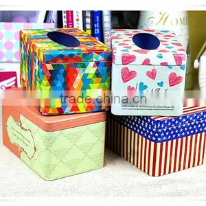 High Quality Rectangular Tin Box/santa Tissue Tin Boxes/mesh Lid Tin Box thumbnail-1